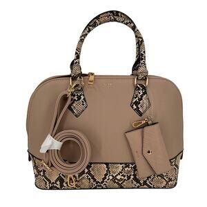 Aldo Women's Galilini Snake Accent Satchel Handbag Purse New with tags